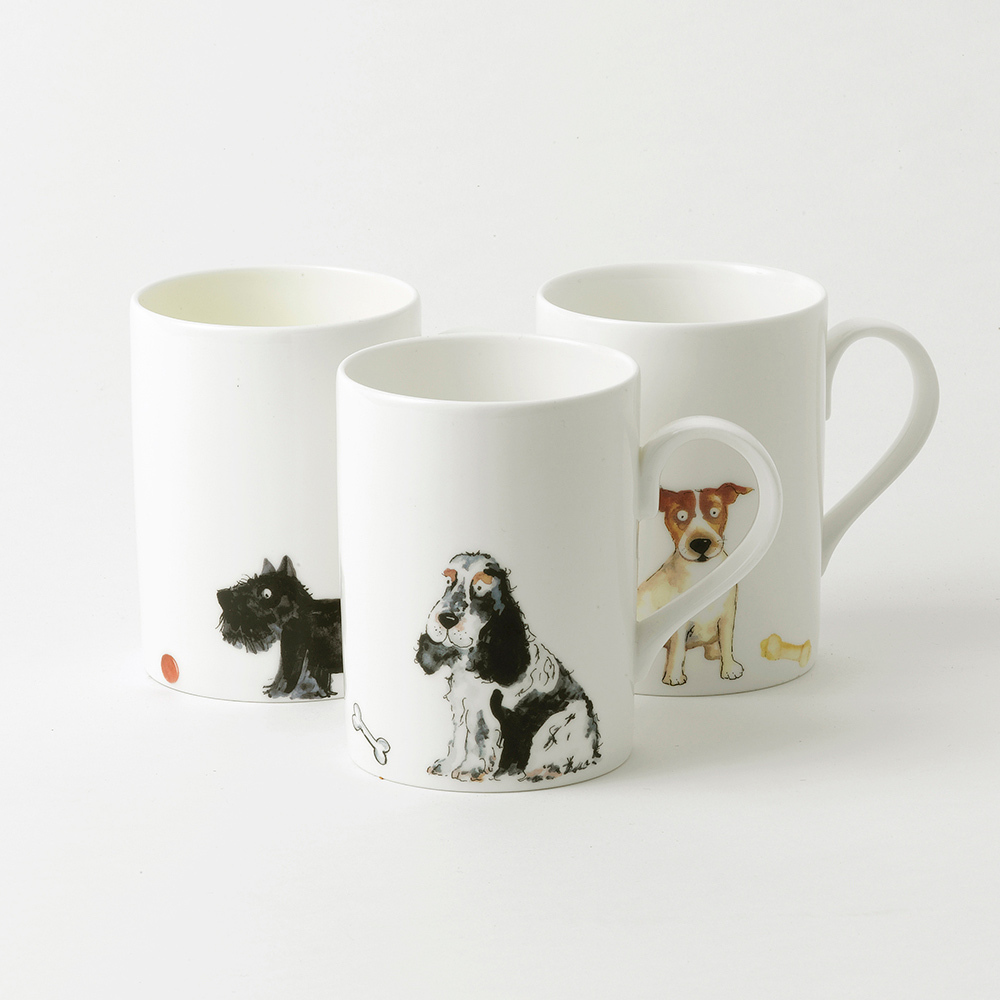 fine bone china dog mugs